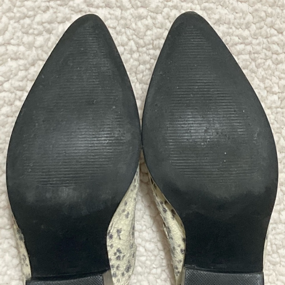 Steve Madden Women's Savina Leather Snakeprint Heel Mule Slip On Shoes SZ US 9M - Picture 9 of 12